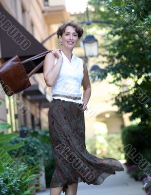 Happy mature woman