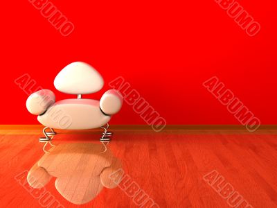Interior of a living room. 3D image.