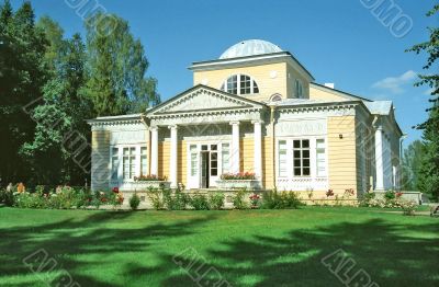 Wooden building in classical style