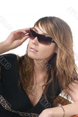 attractive girl in sunglasses