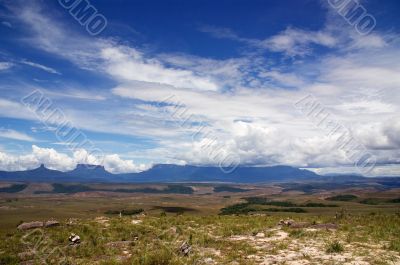 Paratepui under blue cloudy sky