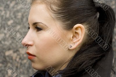 attractive brunet woman