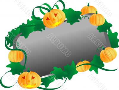 Banner with pumpkins