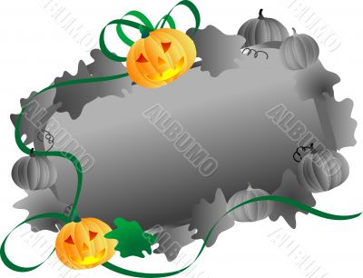 Banner with pumpkins