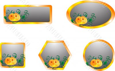 Buttons with pumpkins