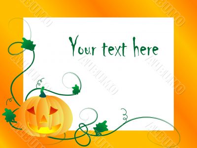 Frame with pumpkin