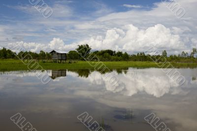 cloud reflection, Asia
