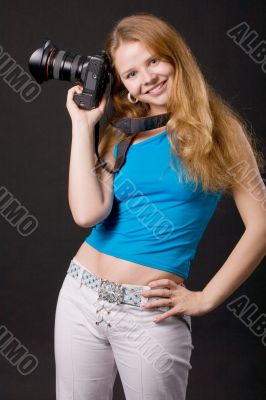 Smiling photographer