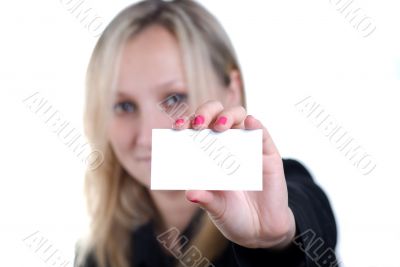 gir showing his business card