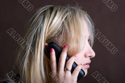 The girl with phone