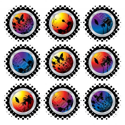 tropical button