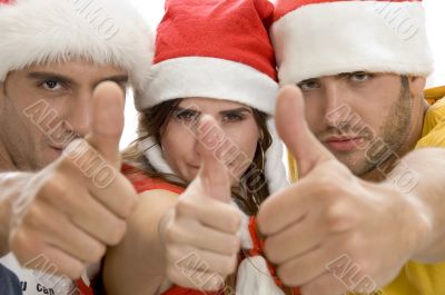 young people showing thumb