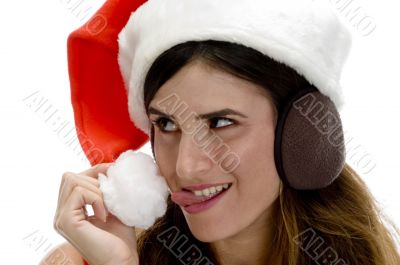 smart lady looking askance