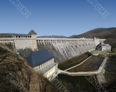 Dam of lake Edersee in Germany