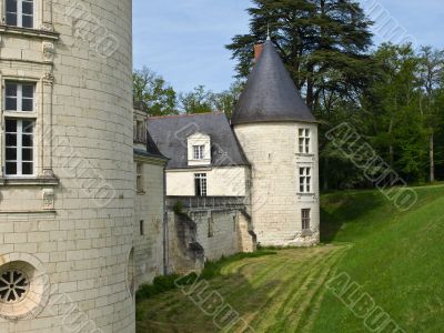 The medieval French castle from a serf ditch
