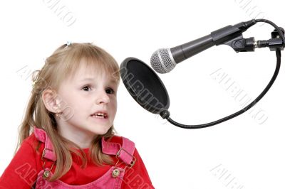 girl with microphone
