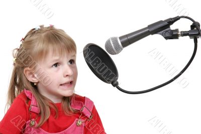 girl with microphone