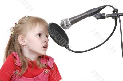 girl with microphone