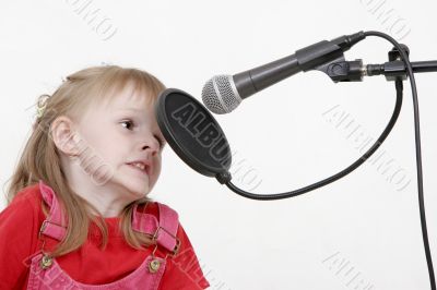 girl with microphone