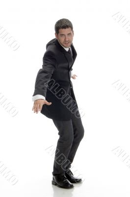 businessman looking to camera