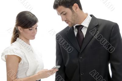 woman dialing numbers to her mobile