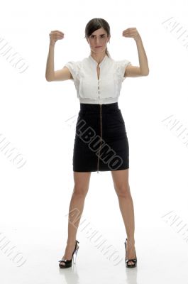 standing beautiful woman