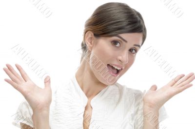 surprised smiling lady