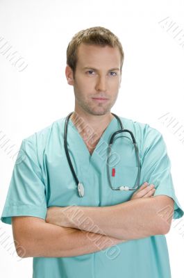 portrait of young doctor with stethoscope