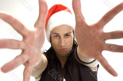 close up of man`s fingers