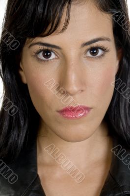 close up of female face