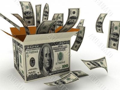 three dimensional gift box opened