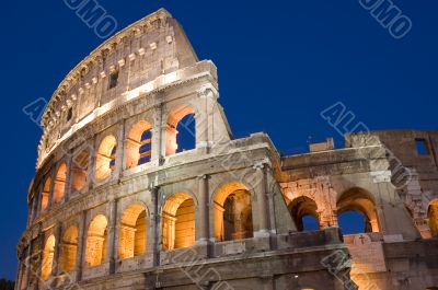 Coliseum in Rome city