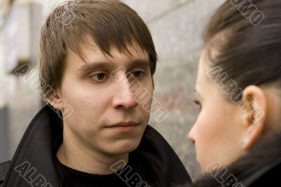 portrait of vintage style couple