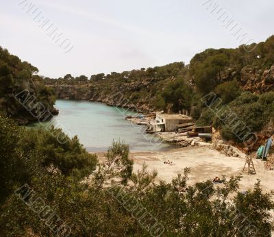 Cala Pi, beautiful bays in Majorca, Spain.
