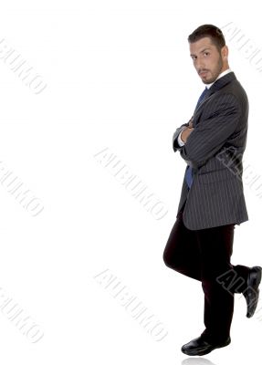stylish pose of american businessman