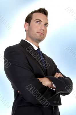 businessman folding hands
