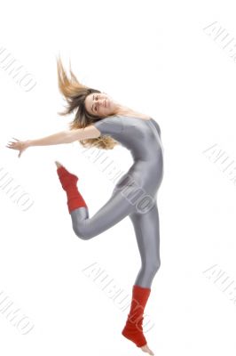 young lady in dance pose