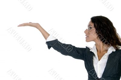 lady showing hand gesture