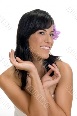 beautiful smiling woman looking you