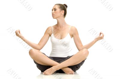woman in lotus pose