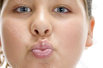 girl making pout mouth