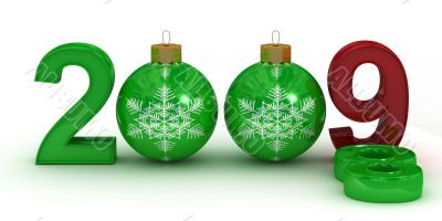 New year 2009. 3D image.