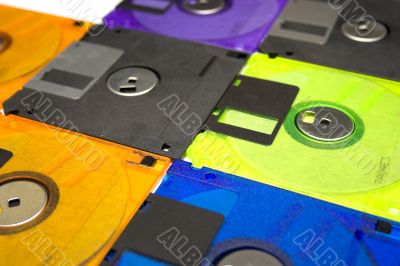 several diskettes