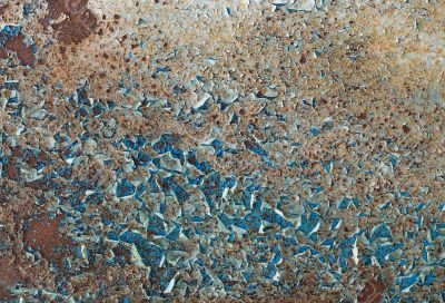 The painted peeled old wall