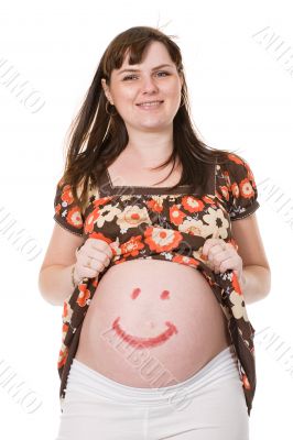 happy pregnant woman