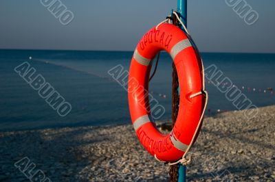 Red life buoy
