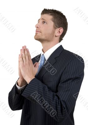 praying businessman