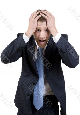 businessman in tension