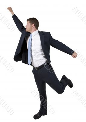 posing businessman