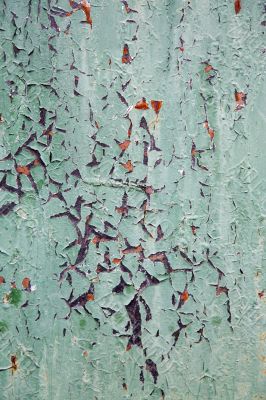 The painted peeled old wall